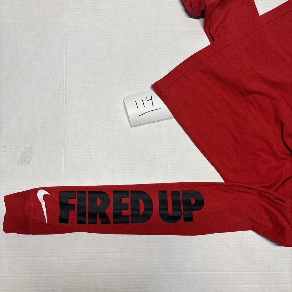 Nike 3Brand by Russell Wilson Boys XL Red Fired Up Graphic Long Sleeve Shirt